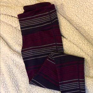 Athleta striped leggings